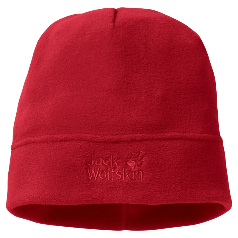 Jack Wolfskin Real Stuff Microfleece Beanie Hat Red Lacquer